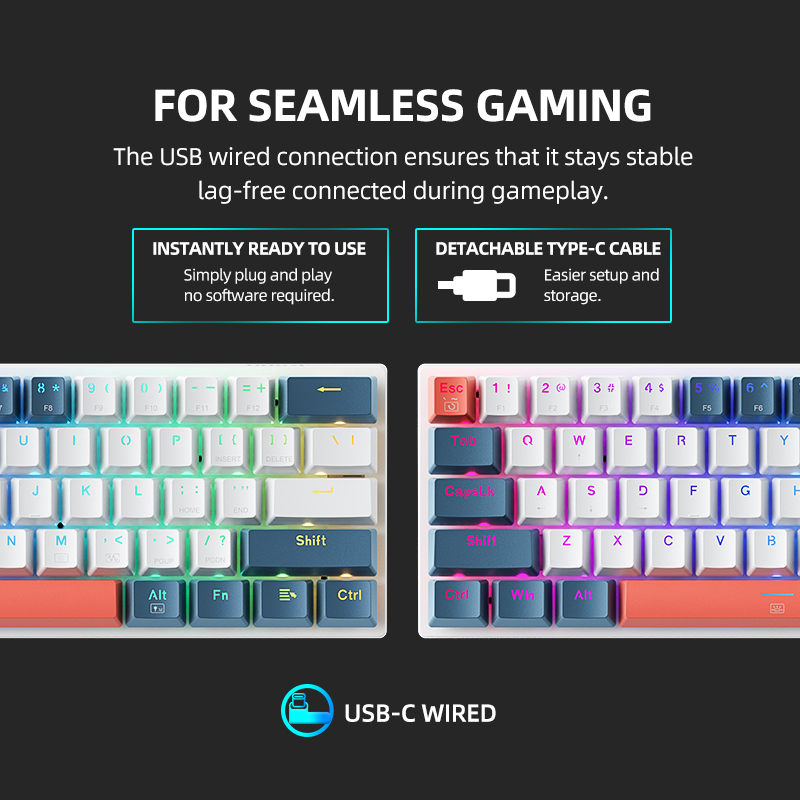 K500-B61 Мини-механическая кла – обзор и цена Gaming Keyboard Hot Swappable