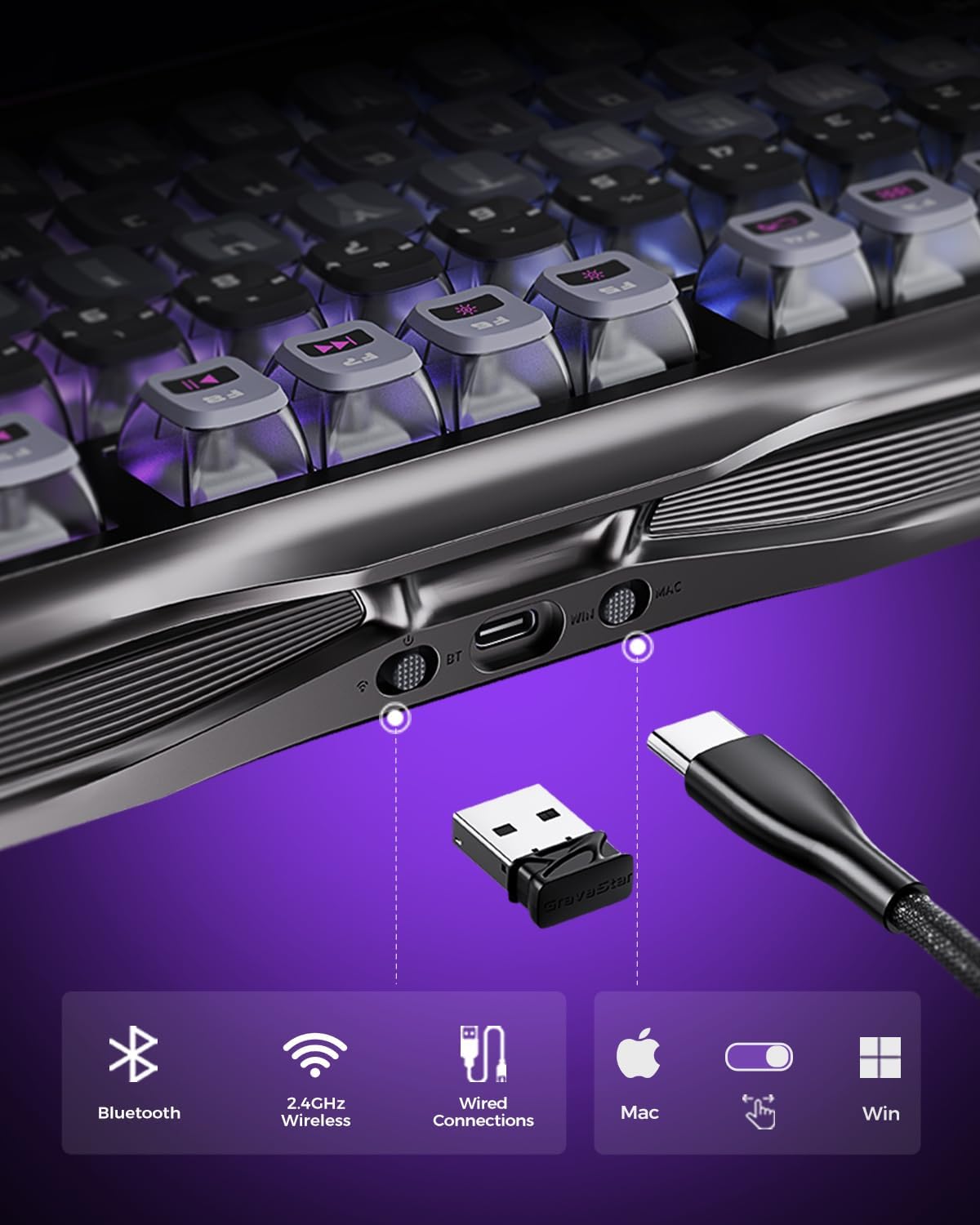 Беспроводная механическая игро – обзор и цена Gaming Keyboard Hot Swappable