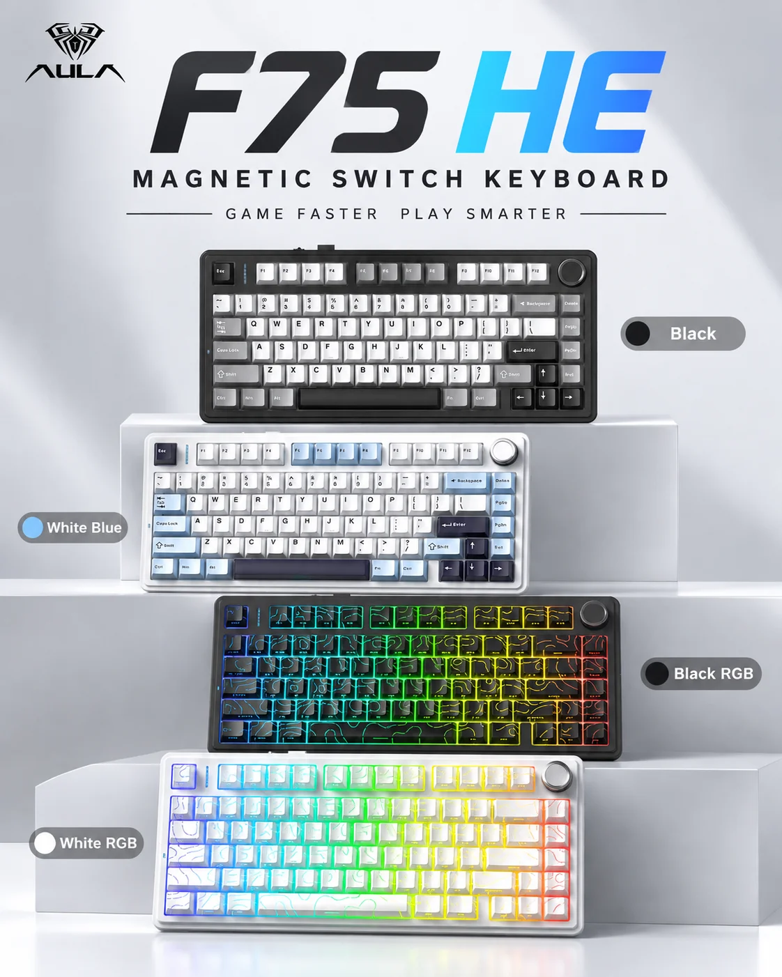 AULA F75 HE – магнитная клавиа – обзор и цена Gaming Keyboard No Rgb