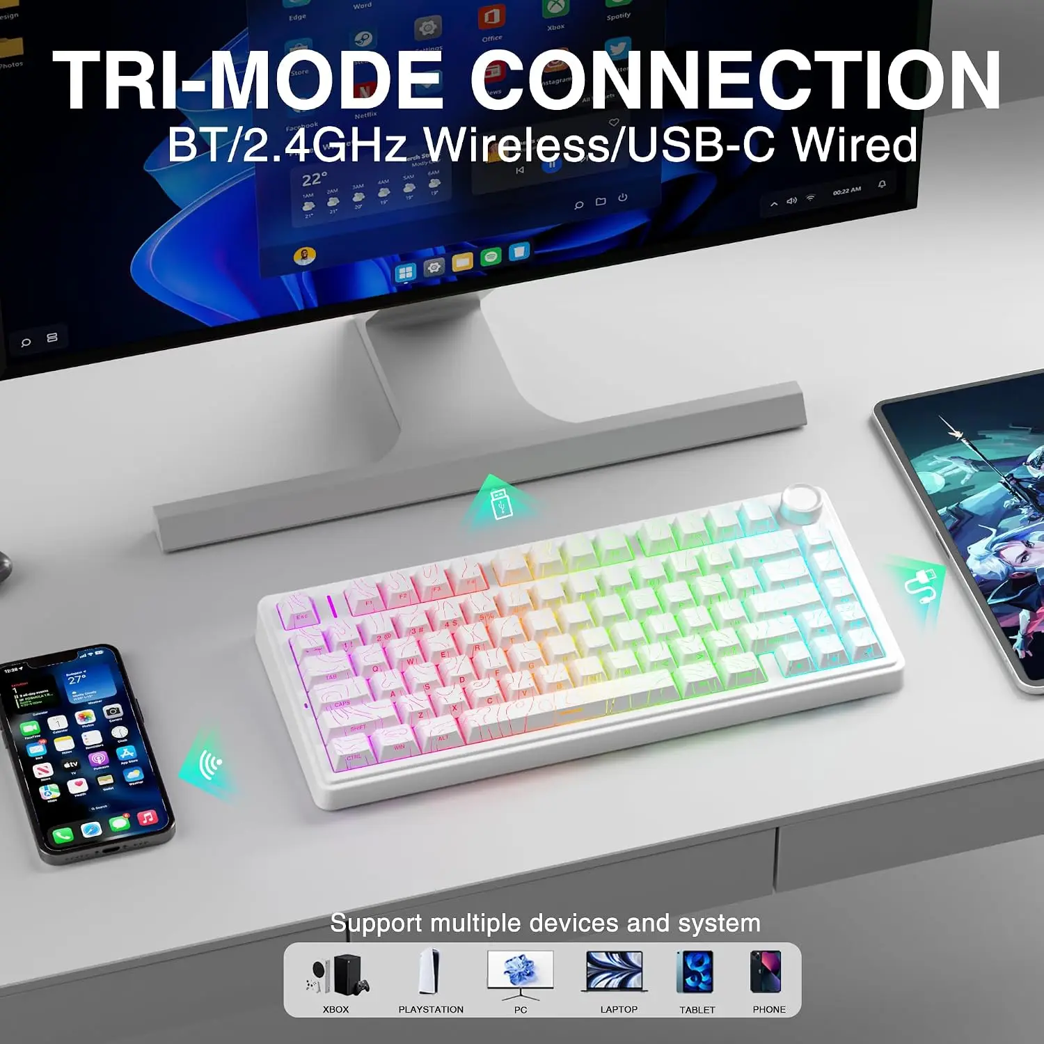 AULA F75 HE – магнитная клавиа – обзор и цена Gaming Keyboard No Rgb